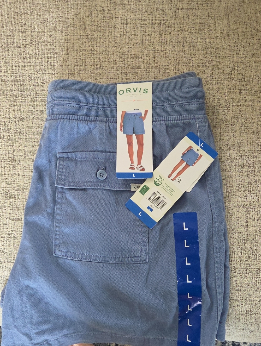 Orvis Light Blue Womens Pull-On Shorts
